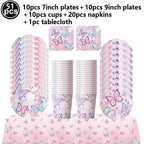 Butterfly Birthday Party Decoration Disposable Party Plates Cup Napkin Tablecloth Butterfly Knìfe Birthday Decoration Baby Showe