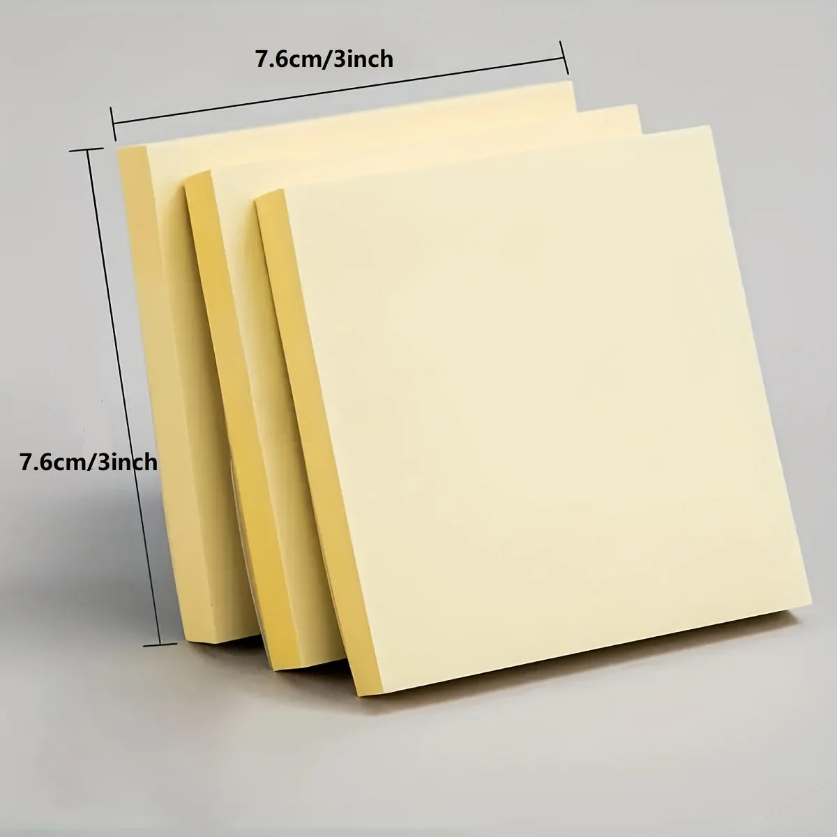Sticky Notes 76x76mm, 100 Sheets/Pad, 8pads, Yellow Self-Sticky Notes, Easy to Write, for School, Home, Office