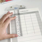 1pc Acrylic Double Scale T Ruler, DIY Manual Measurement Reference Ruler Multi-Function Drawing Tool