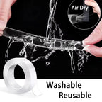 Nano Double sided Adhesive Tape Extra Strong Waterproof Transparent Traceless Tape Thickened Reusable Decorative Tape Home Tools
