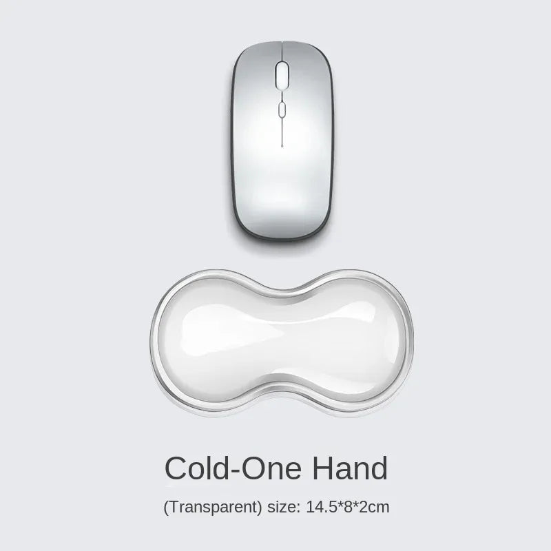Ergonomic Mouse Pad with Wrist Rest Keyboard Rest Silicone Transparent Desktop Office Game Console Mouse Soft Wrist Rest