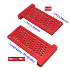 Aluminum T-Square Pocket Marking Gauge Woodworking Cross Calibration Ruler Precision Scribe for DIY Hole Line Layout Measuring