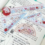 4pcs New Acrylic Ruler Set Red Kitten/Green Puppy Measurement Drawing Stationery Straight Ruler Set Square School Office