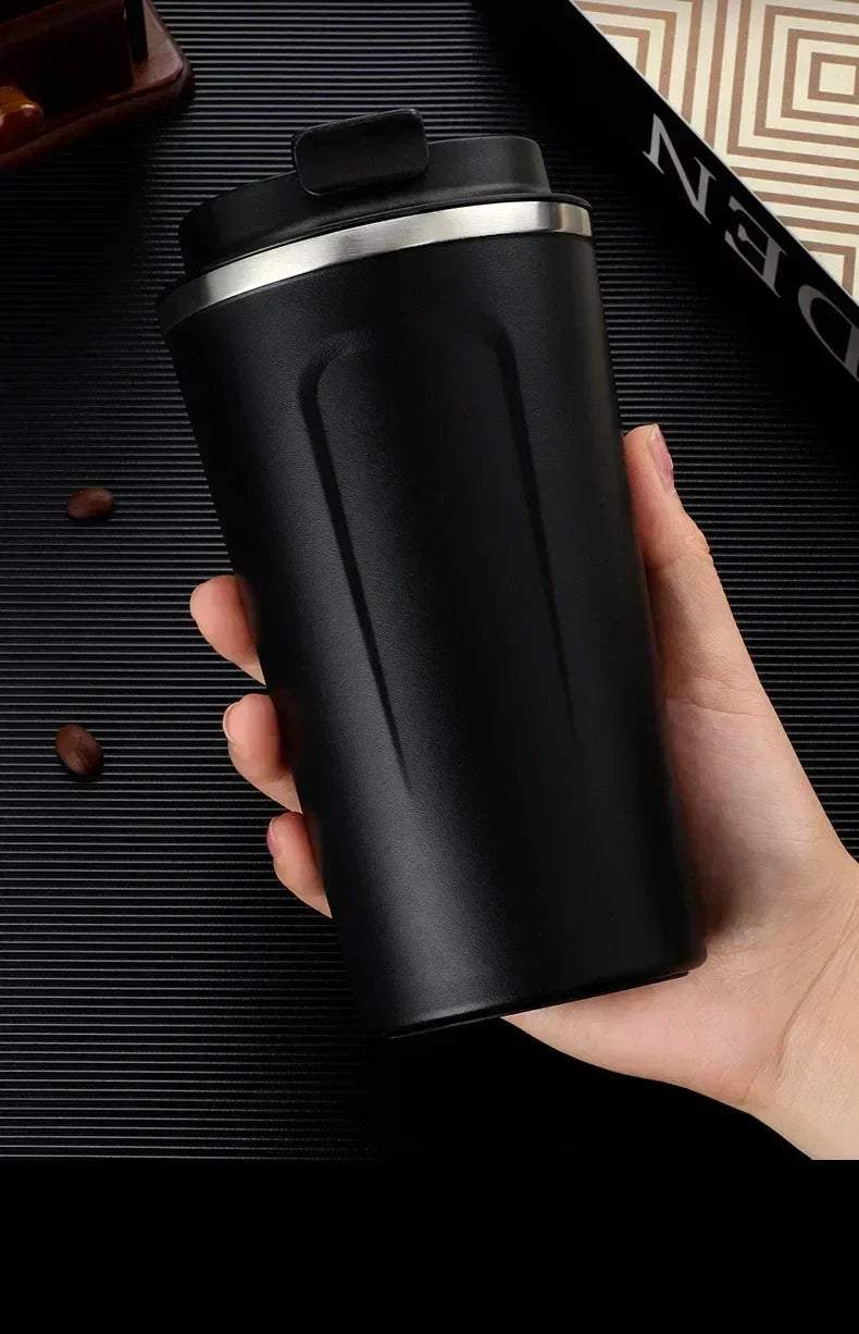 1pc 380/510ML Travel Stainless Steel Coffee Cup Thermal Mug Leak-Proof Thermos Bottle Tea Coffee Mug Vacuum Flask Insulated Cups