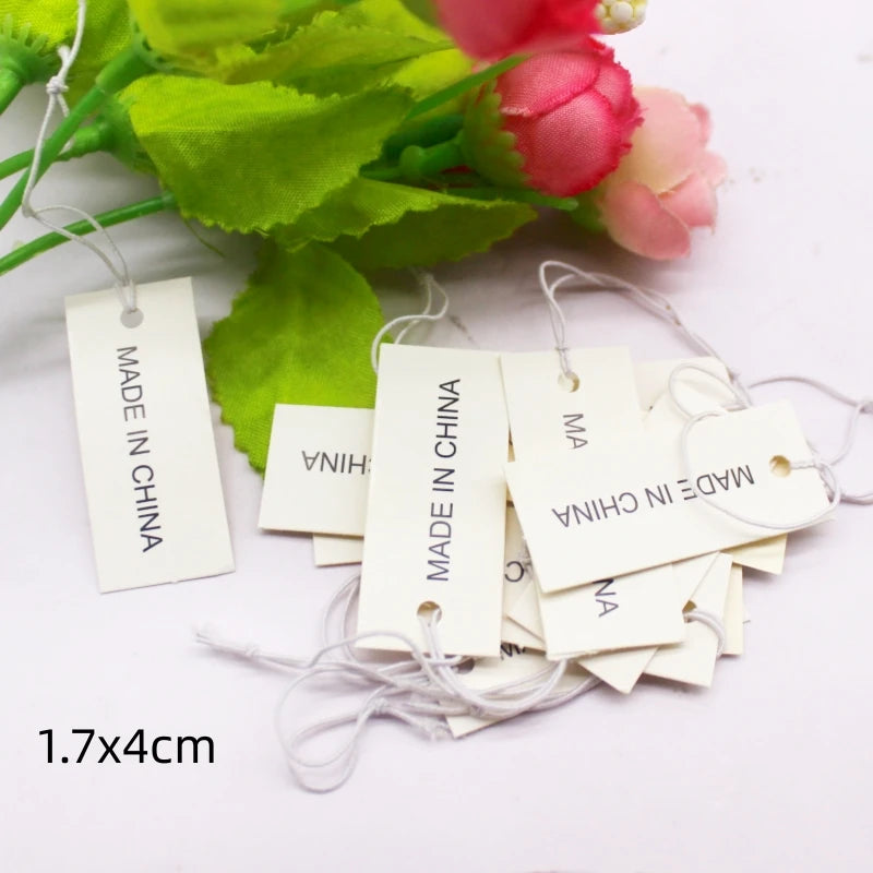 100 pieces of large-sized jewelry price tags, paper price tags, price tags, gold and silver border price tags