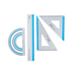 4-Piece Aluminum Ruler Set - Multi-Size Measuring Tools for School, Office & DIY Projects