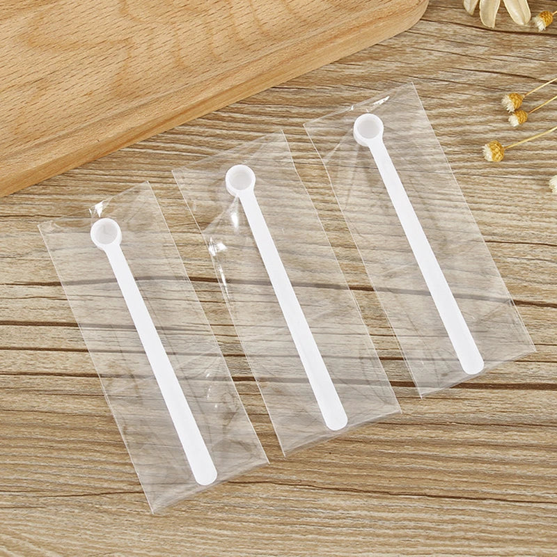 50Pcs 0.25ml Teaspoon Plastic Micro Tiny Little Measuring Spoons for Cosmetics Powders Glitter Seasoning Measurement Tools
