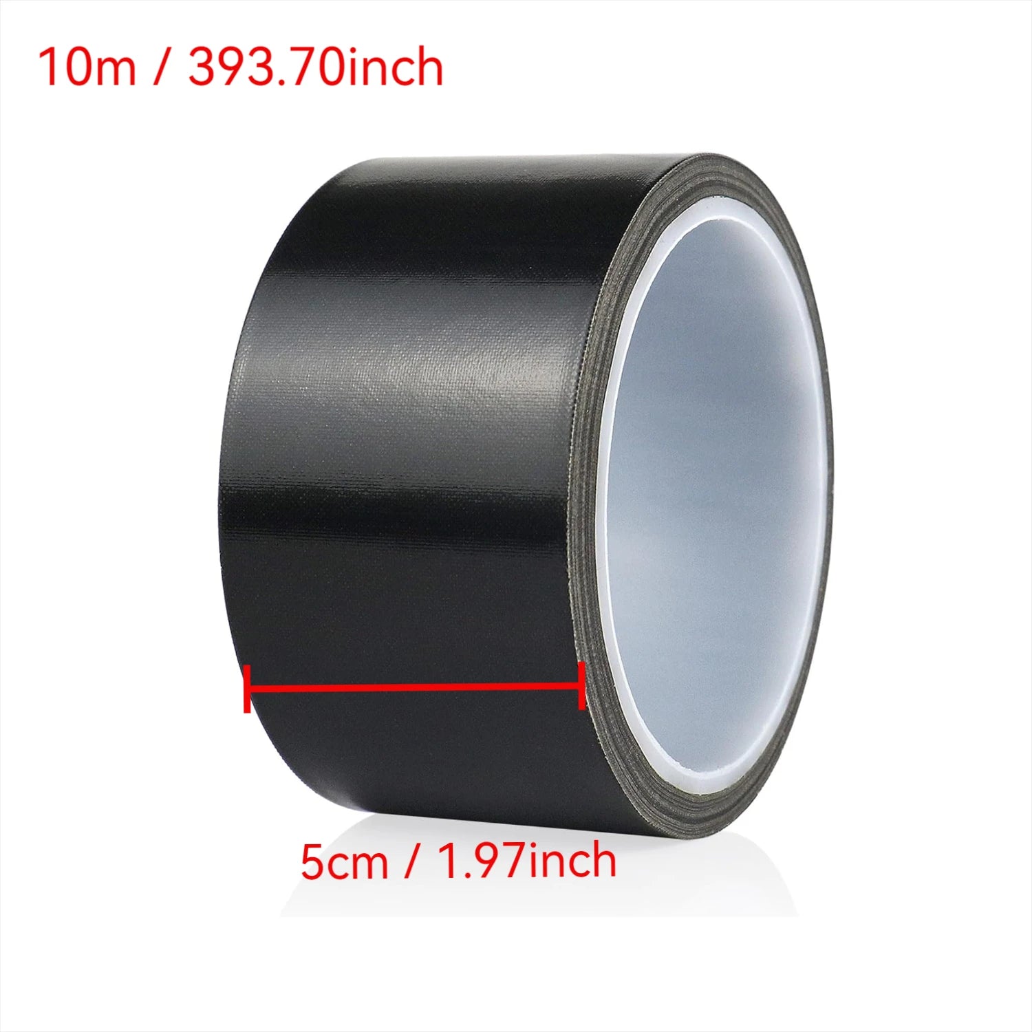 5m/10m Heavy Duty Waterproof Black Duct Tape Strong Adhesive Gaffer Tape for Repairs Sealing Indoor Outdoor Use Hand Tearable