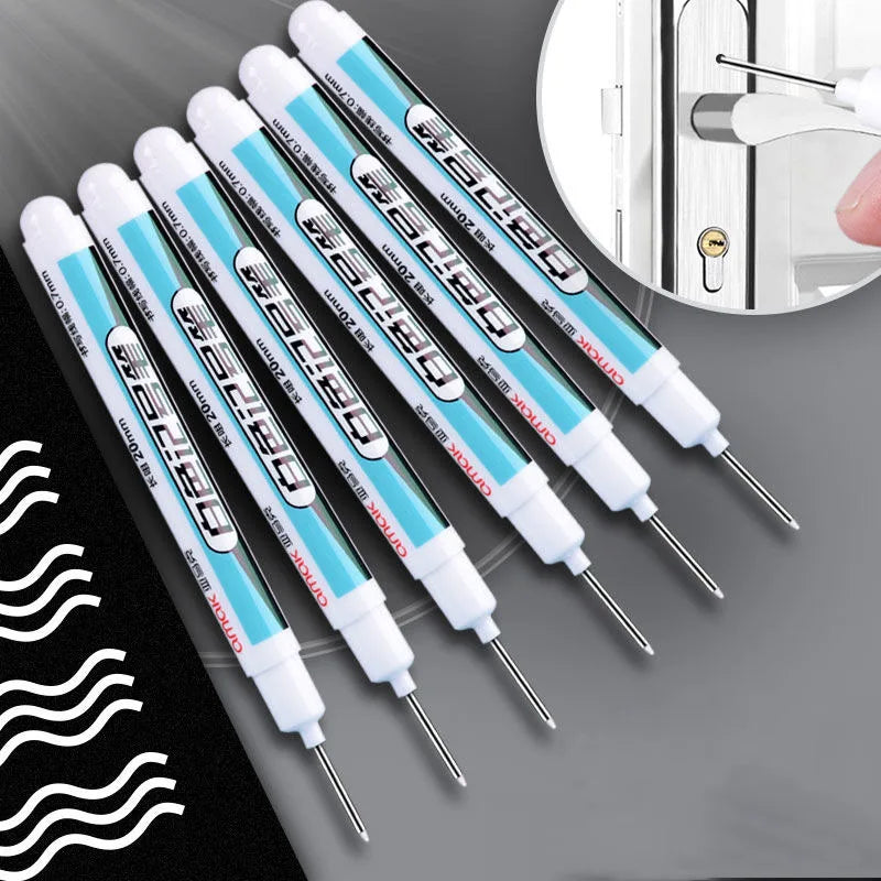 0.7/1.0/1.5/3.0mm White Marker Pens Oily Waterproof Permanent Paint Markers For Wood Plastic Leather Glass Stone Metal Supplies