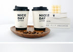 50pcs Thick Double-layer Coffee Paper Cup Disposable 90mm Caliber Hot Drink Leak Proof with Lid Shop Takeaway Paper Cups