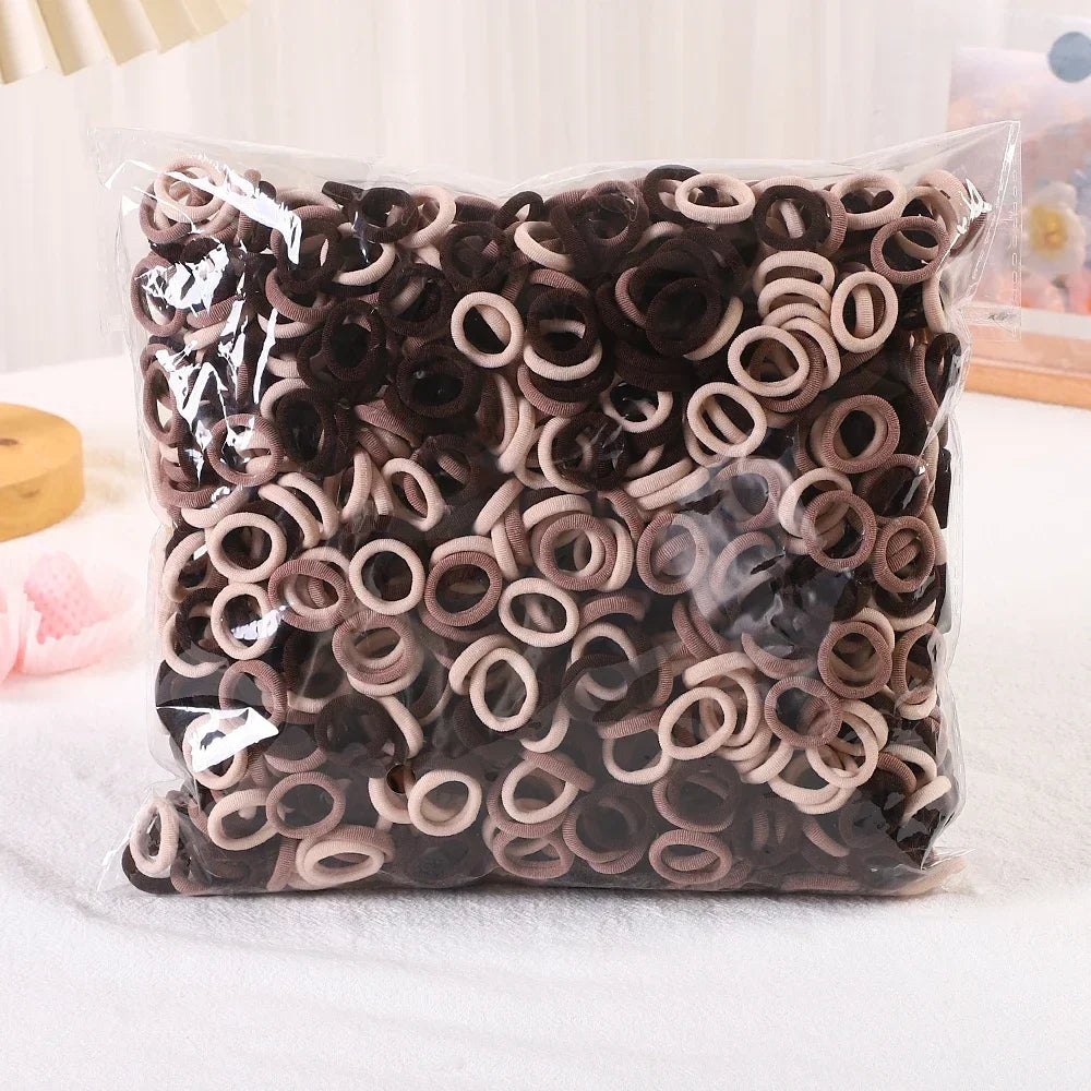 50/300/500 pcs Girls Colorful Elastic Hair Bands Ponytail Hold Hair Tie Rubber Bands Scrunchie Hair Accessories Bands for Girls