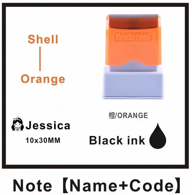 Customized Arabic Hebrew Name Stamp Waterproof Seal Custom Teacher Signature Student Child Cloth Ink Stamp Selfing-inking Stamp