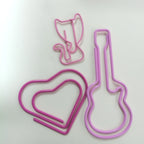 10pcs/lot Pink Series Kawaii Animal Cat Heart Shape Paper Clip Metal Bookmark Decorative Memo Clips Stationery
