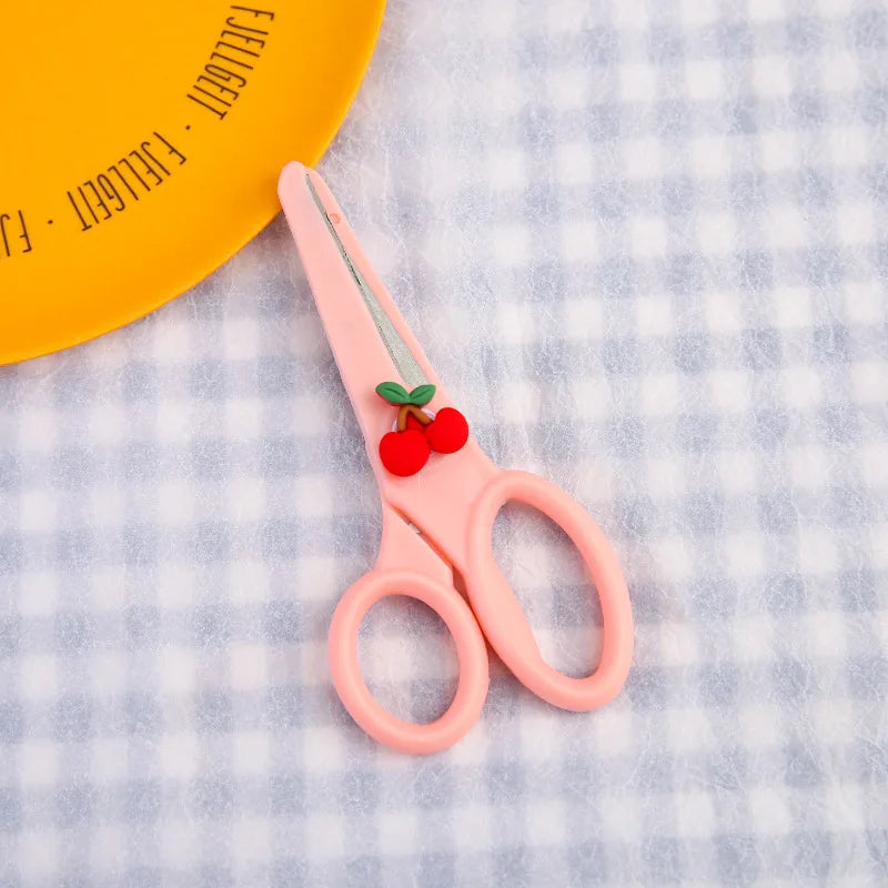 1pcs Cartoon Child Safety Scissors Stationery DIY Paper Cutting Cute Student Office Portable Art Scissors Tool