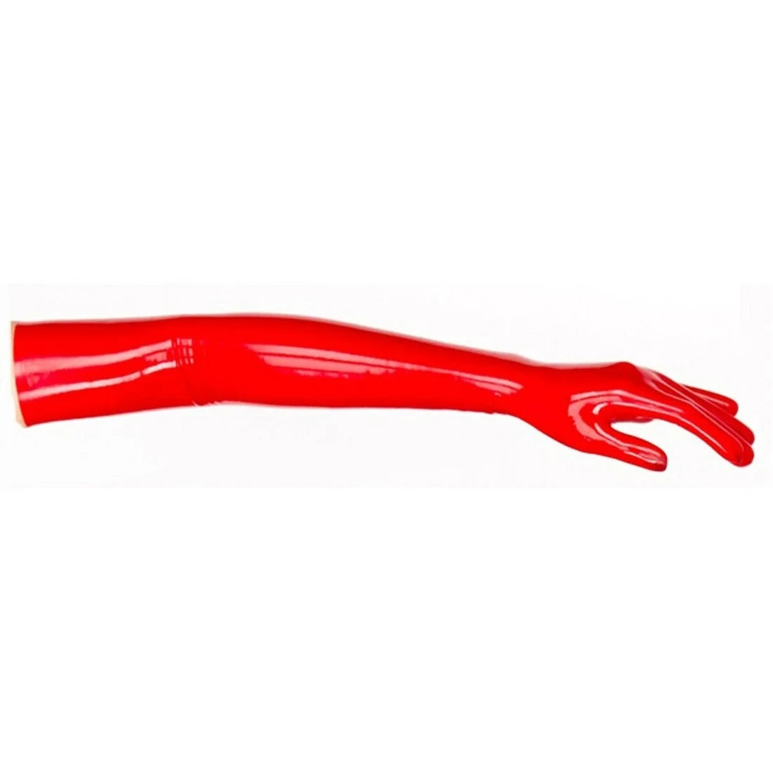 Red Latex Long Gloves Opera Latex Moulded Rubber Gloves Club wear Costumes