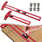 1pc T Type Woodworking Scriber Ruler 90 Degree Line Gauge Scriber T-Square Ruler For Assembling Wooden Boxe Cabinets Photo Frame
