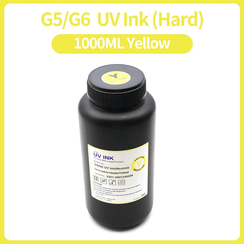 1000ML LED Curable UV Ink For Ricoh G5 G6 Gen3 Gen4 Gen4L Gen5 Gen5i Gen5S Gen6 G3 G4 G5i Printhead Hard Soft Neutral UV Ink