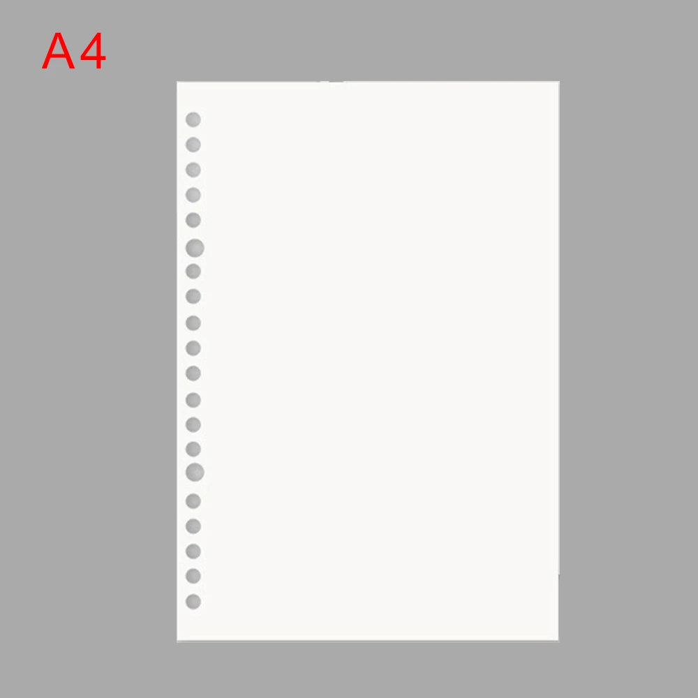 PLRBOK 50 Sheets 100 Pages A5 B5 A4 Loose Leaf Paper Binder Inner Pages 20/26/30 Holes Office Accessories Notebook Stationery