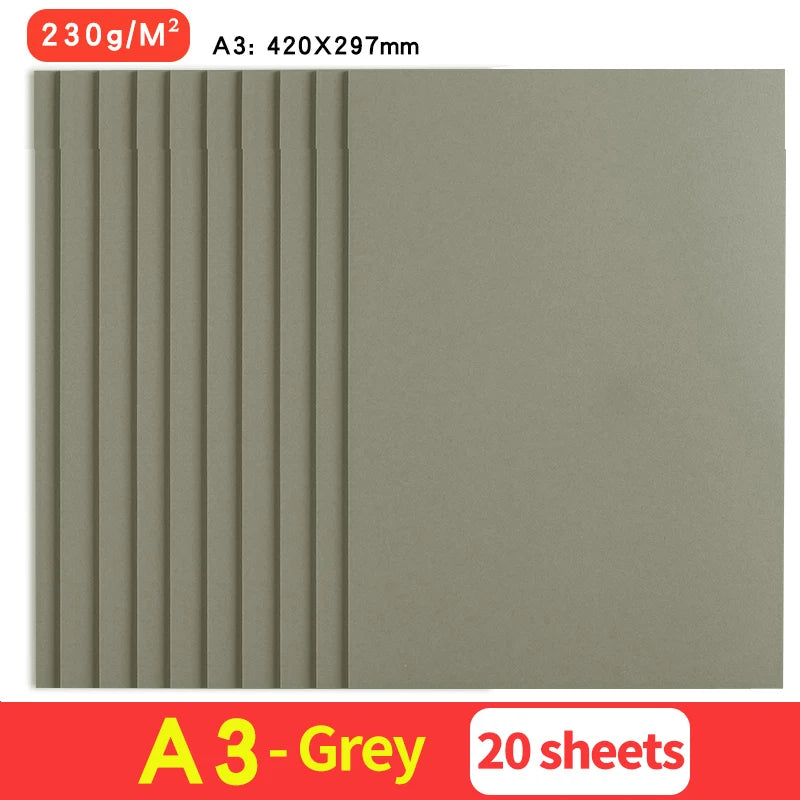 A3 MixColor Cardstock Paper Business Card Cardboard DIY Gifts Card Scrapbook Materials Drawing Card Art Supplie 10/20Sheets 230G
