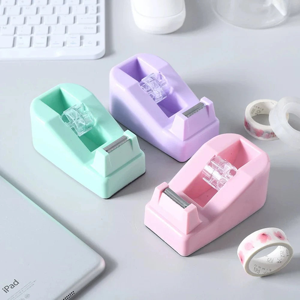 Tape Dispenser Stationery Adhesive Tape Cutter Sealing Tape Table Base Dispenser Office Supplies Packaging Tapes Dispenser