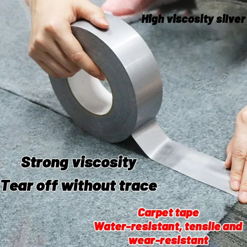 10m Silver - Gray Thick Industrial Tape: Waterproof/Windproof, Single - Sided, Wear - Resistant for Repair & Bundle Tasks