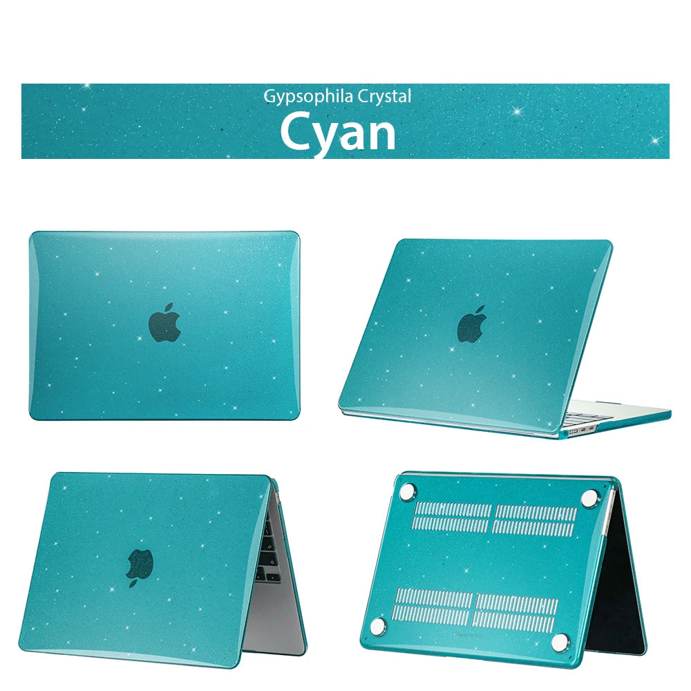 Glitter Laptop Case For Macbook 15 A1707 A2941 A2141 Laptop Case For Apple Macbook Case Bag For Air 13 A2681 A2337 A1466 A2338