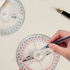 All Circular 10cm Plastic 360 Degree Pointer Protractor Ruler Angle Finder Swing Arm For School Office Supplies