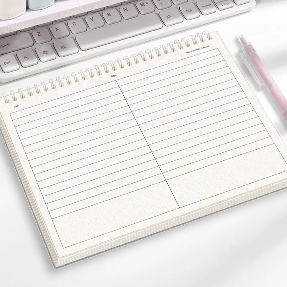 Portable Multi-functional Thicken Paper Coil Notebook Grid/Horizontal Lines Partition Design Writing Memopad B5 Notepad Students
