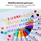 1/3/6/12Pcs Colorful Permanent Paint Marker Waterproof White Markers Tire Tread Rubber Fabric Paint Metal Paint Marker Pens