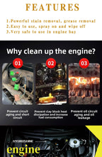 Hydroshine Engine Bay Cleaner Care  Heavy Oil Dust Clean Spray for Car Engine Powerful Decontamination Compartment Cleaning Tool