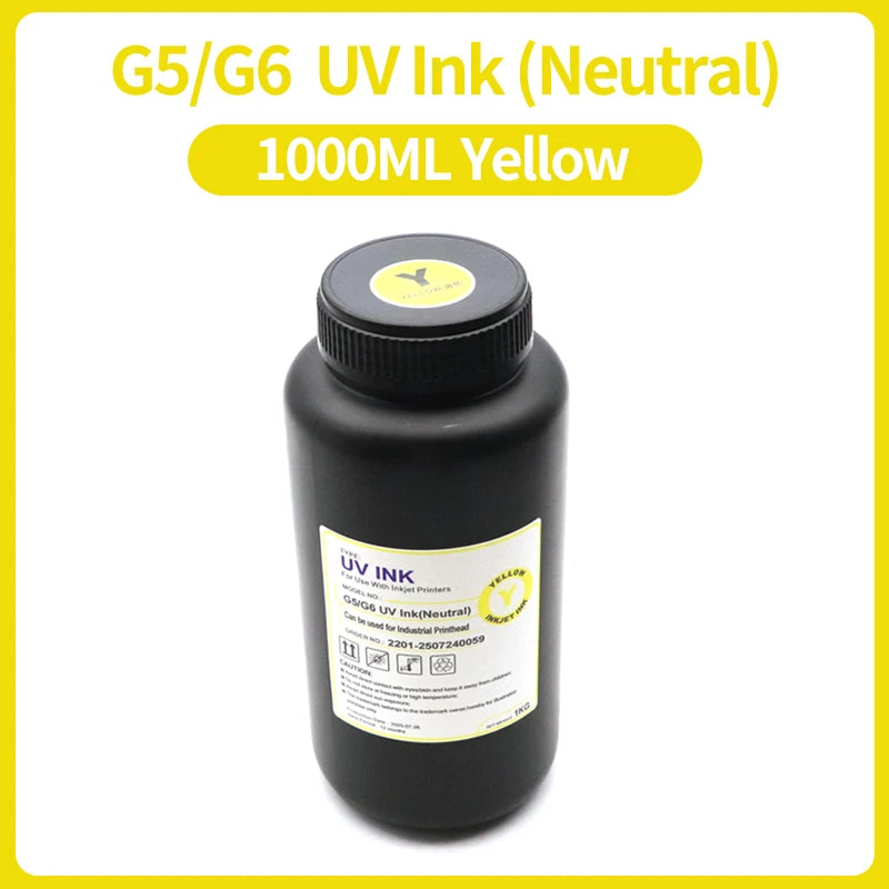 1000ML LED Curable UV Ink For Ricoh G5 G6 Gen3 Gen4 Gen4L Gen5 Gen5i Gen5S Gen6 G3 G4 G5i Printhead Hard Soft Neutral UV Ink
