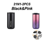 400ML Stainless Steel Coffee Thermos Bottle Thermal Mug Leakproof Car Vacuum Flasks Coffee Cup Travel Portable Insulated Bottles