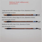 10PCS Traditional Chinese Writing Brush White Clouds Writing Pen Calligraphy Supplies Bamboo Wolf's Hair Writing Brush