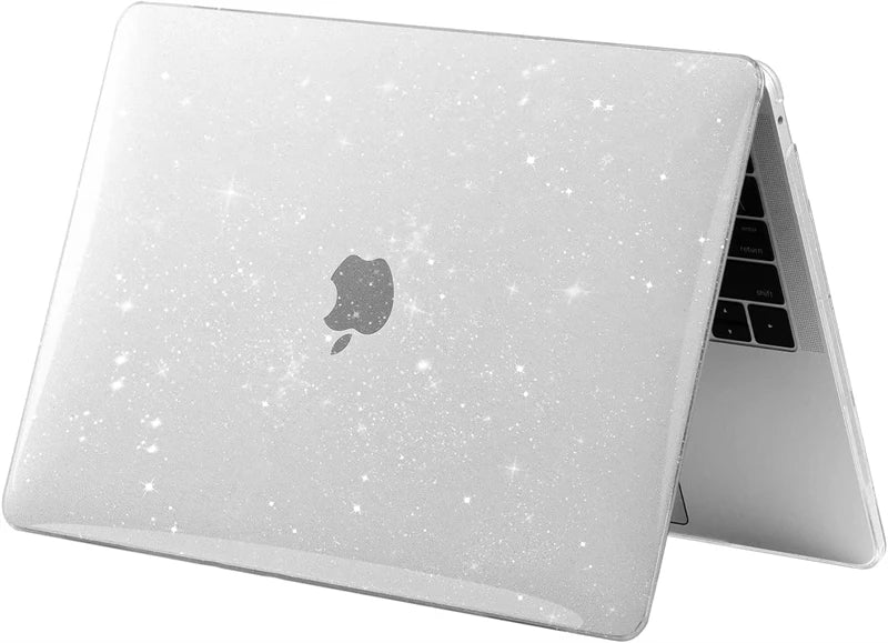Glitter Hard Laptop Case for Macbook Air 13.6 M4 15 M3 Sparkly Clear Cover for Mac Book Pro 13 M1 M2 14 M4 16 Sleeve Accessories