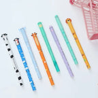 4/8pcs Colors Erasable Gel Pens with Erase Ink Cute Animal Pen Colours 0.5mm/0.7mm Tip Fine Ballpoint Pen for School Office Gift