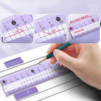 Ruler 8-piece Set Student-specific Compass Measuring Angle Ruler Triangle Ruler Ruler  Full Set of Ruler Stationery Gift Package