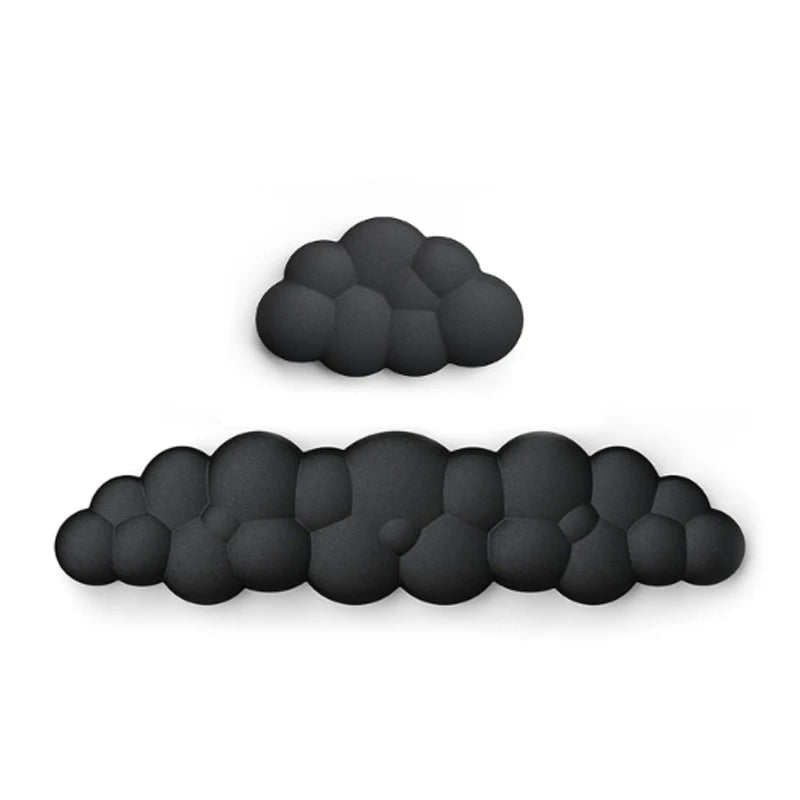 Cloud Shape Wrist Rest Pad Soft  PU Material Anti-Slip Rubber Base Memory Foam for 100 Keys 87 Keys 68keys Keyboard Mousepad