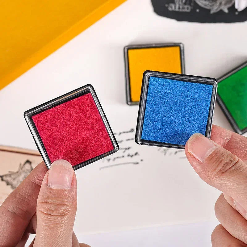 15 Colors Cute Inkpad Craft Oil Based DIY Ink Pads for Rubber Stamps Fabric Scrapbook Wedding Decor Fingerprint Stamp Pad