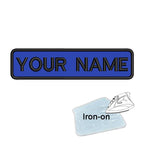 1PC 10cmX2.5cm Custom Personalized Name Embroidered Patch Number Stripes Badge Tags Armband Iron On Backing Hook & Loop Backing