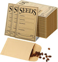50/100/150 Pcs Seed Envelopes Resealable Seed Packets 3.15 X 4.72 Inch Secure Tiny Seal Saving Envelopes (Brown) For Gardening