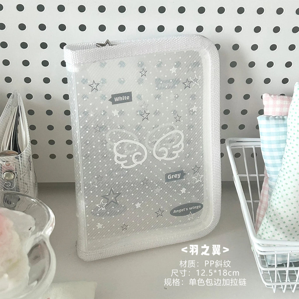 A5/A6 PP Twill Zipper Pouch Cute Stationery Storage Folder File Document Bag Zip File Folder School Office Supplies