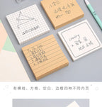 80Pcs Student Office Creative Tearable Memo Grid Memo Paper Self Adhesive Memo Paper Memo Label Stickers