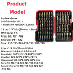 83Pcs Screwdriver Bit Set Impact Driver Drill Bit Set with Magnetic Nut Driver S2 Steel Cross Slot, Slotted,Square,Star,Hex,Torx