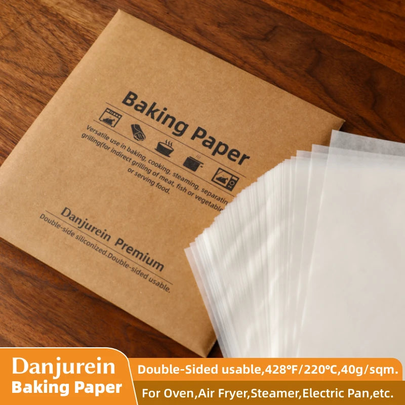 Parchment Paper Baking Paper Non-Stick Precut Square 4” to 12” Baking Sheets Oven Grilling Air Fryer Steaming Bread Cake Cookie