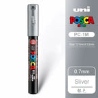 1pcs Japan UNI POSCA Markers PC-1M/3M/5M Acrylic Graffiti Pen Waterproof DIY Stackable Color Art Painting School Supplies
