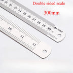 Stainless Steel Metal Straight Ruler Precision Double Sided Precision Measuring Tool Scale Metric Ruler Accessories 15-40cm