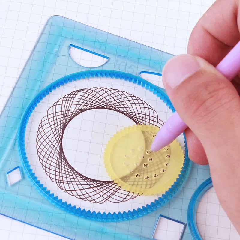Geometry Spirograph Drawing Stencils Set Painting Template Art Crafts Creative Teenager Educational Toy Variety of Flowers Ruler