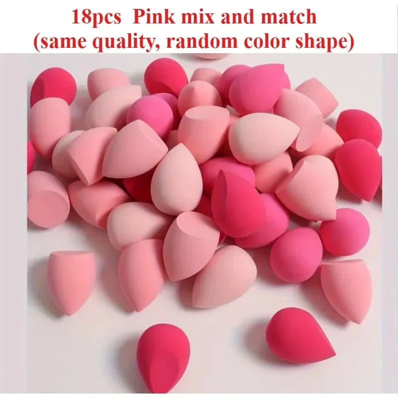 4/7/18 Piece Makeup Sponge Set Suitable for Liquid BB Cream Powder Application Makeup Egg Dry Wet Dual-Use Powder Puff Girl