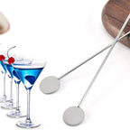 5Pcs Stainless Steel Cocktail Drink Mixer Bar Stirring Mixing Sticks Muddler Ladle Stirrer Swizzle Sticks Coffee Stirring Sticks