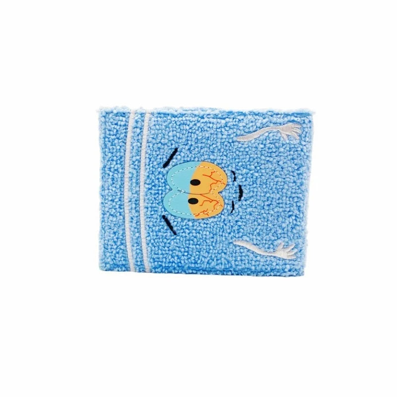 Towel cloth embroidered anime fashion wallet, designer personalized ID card holder